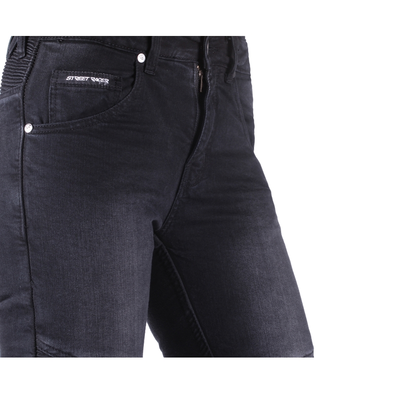 Street Racer Spike II Slim fit CE női motoros farmer fekete