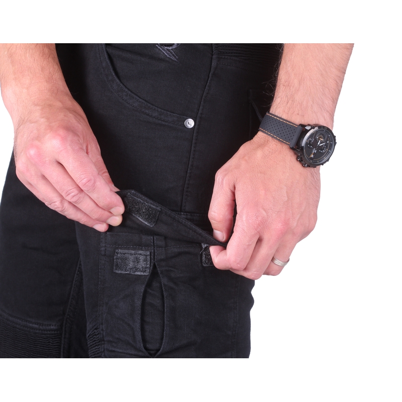 Motoros farmernadrág Street Racer Cargo CE fekete