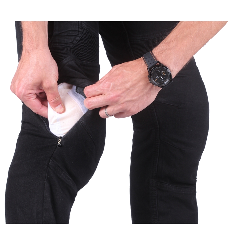 Motoros farmernadrág Street Racer Cargo CE fekete