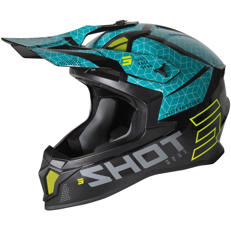Motocross Sisak Shot Lite Core fekete-kék kiárusítás