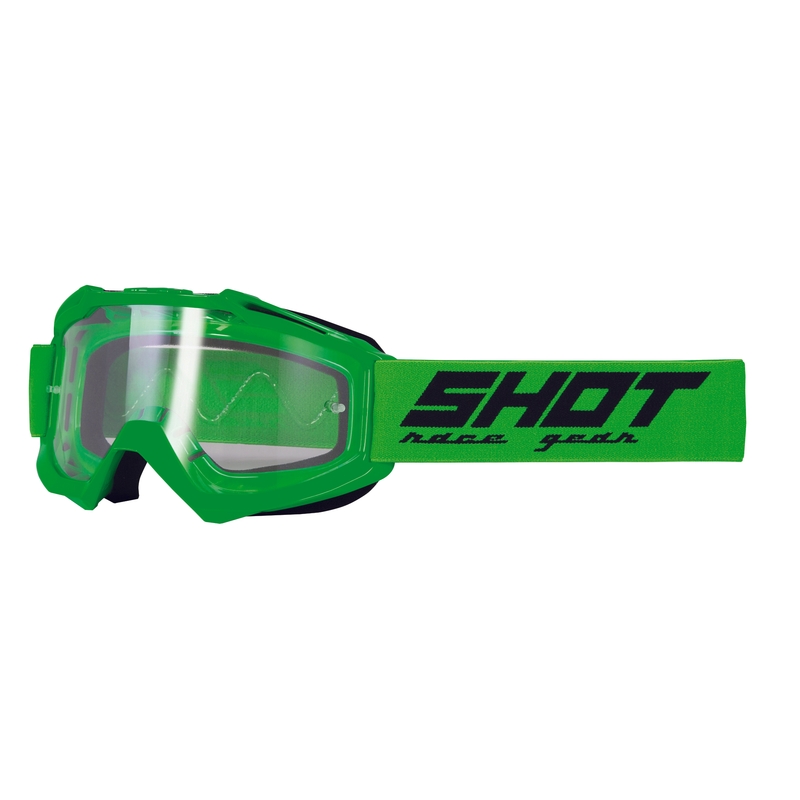 Motocross szemüveg Shot Assault Solid fluo zöld