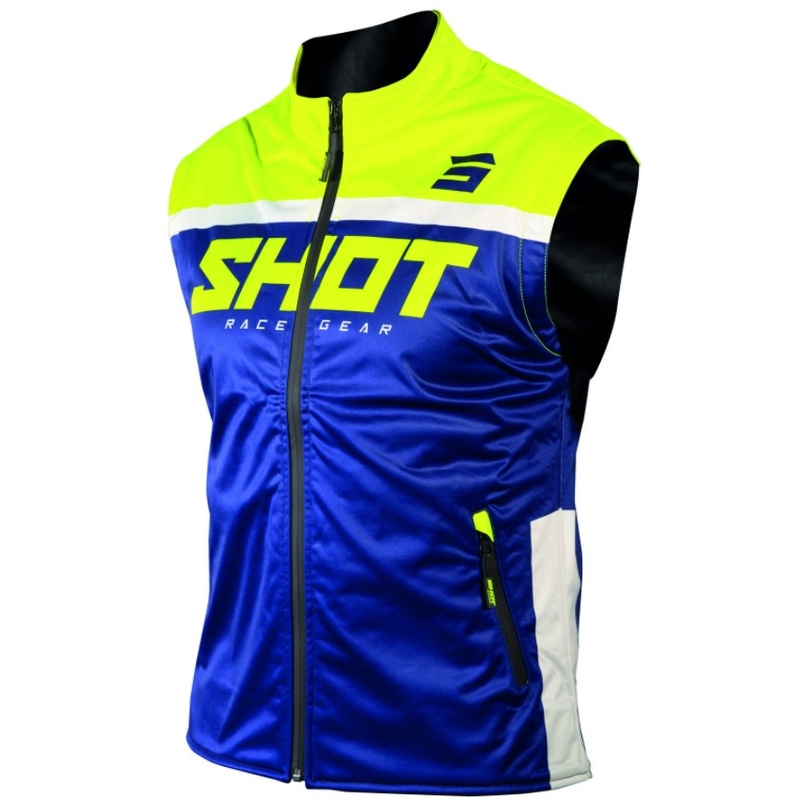 Softshell mellény Shot Lite kék-fluo sárga kiárusítás