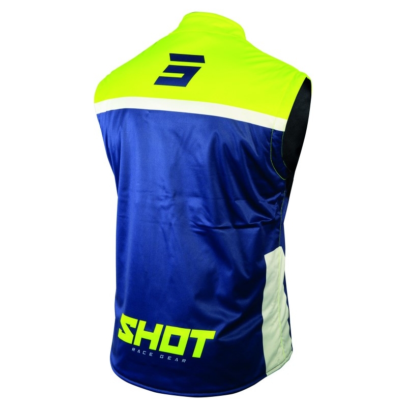Softshell mellény Shot Lite kék-fluo sárga kiárusítás