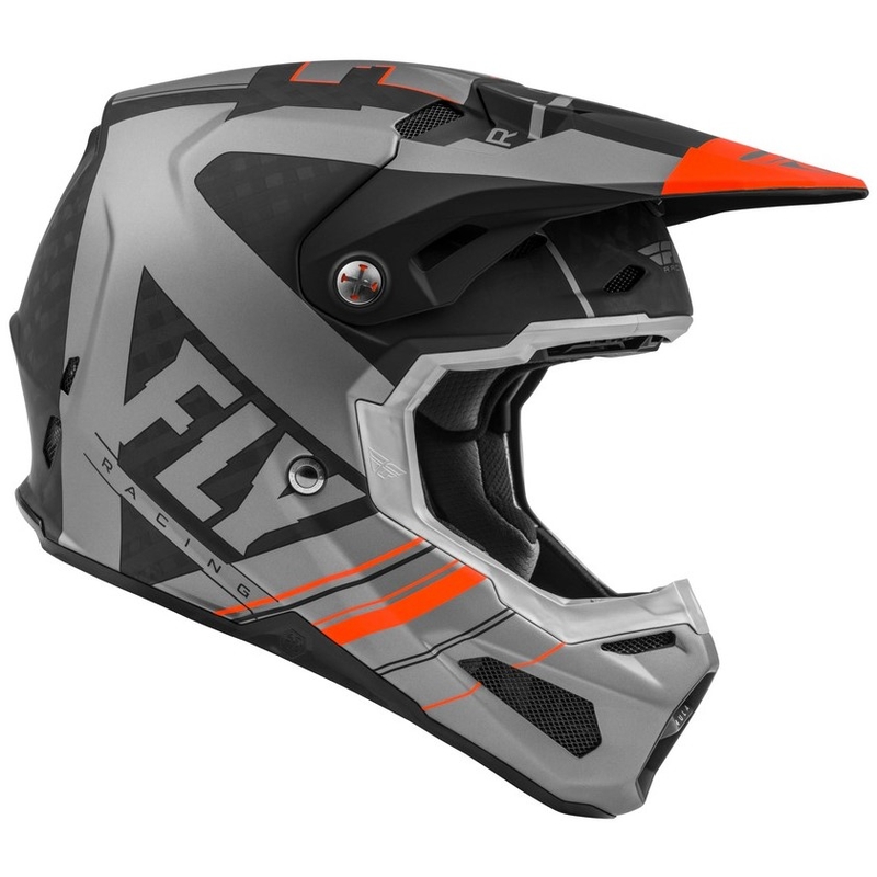 Motocross sisak FLY Racing Formula Vector fekete-szürke-narancs