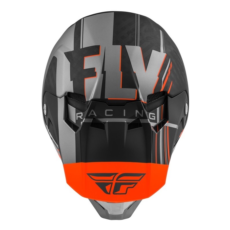Motocross sisak FLY Racing Formula Vector fekete-szürke-narancs