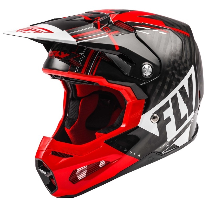 MOTOCROSS sisak FLY Racing Formula Vector fekete-fehér-piros