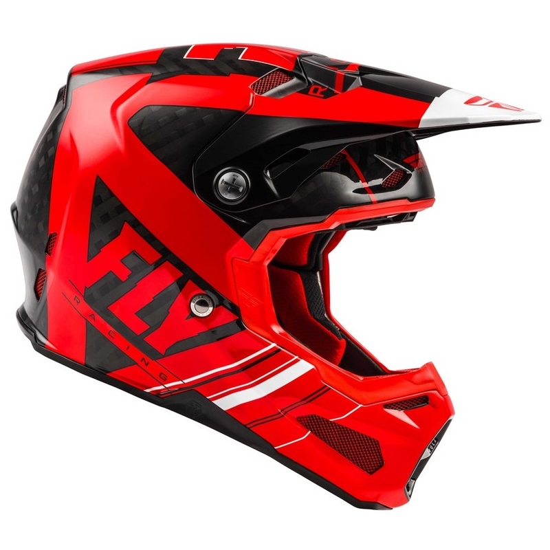 MOTOCROSS sisak FLY Racing Formula Vector fekete-fehér-piros