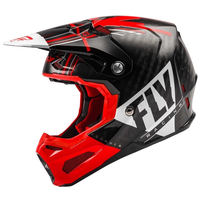 MOTOCROSS sisak FLY Racing Formula Vector fekete-fehér-piros