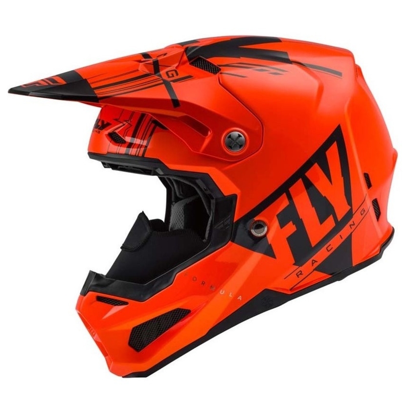 Motocross sisak FLY Racing Formula Vector fekete-fluo narancs