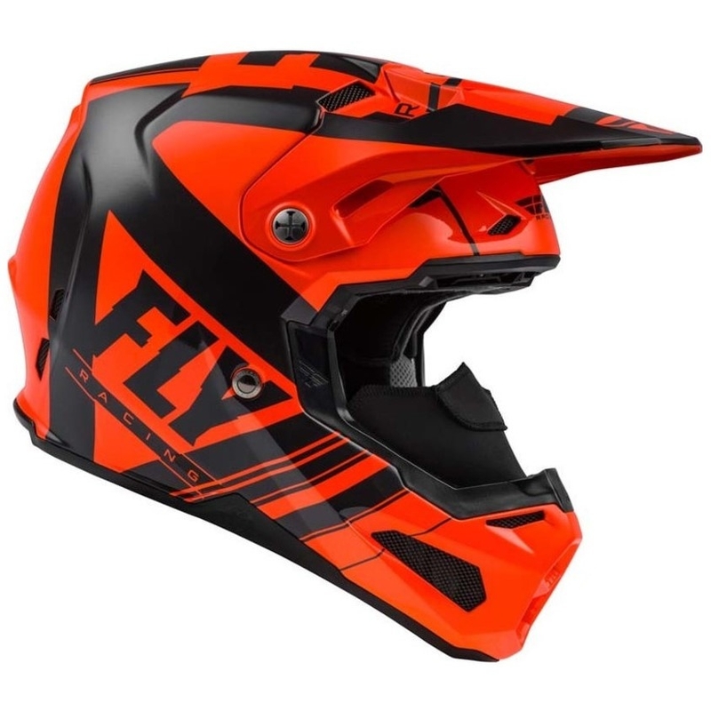 Motocross sisak FLY Racing Formula Vector fekete-fluo narancs