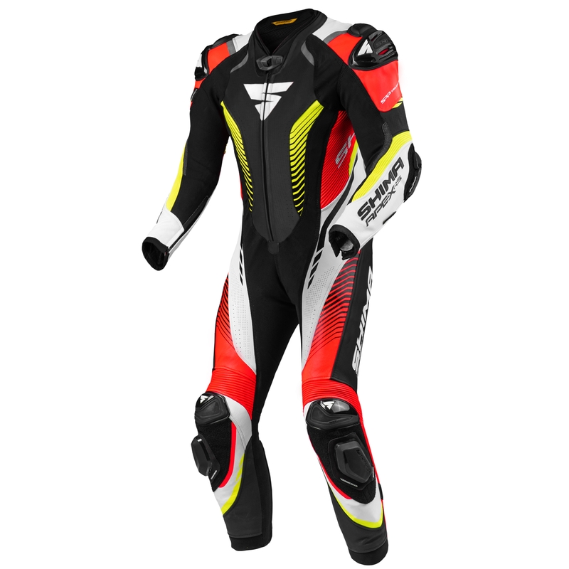 Egyrészes össz Shima Apex RS fekete-fehér-piros-fluo sárga kiárusítás