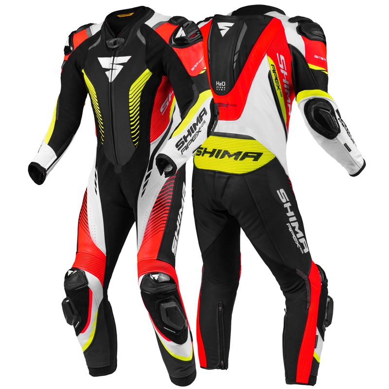 Egyrészes össz Shima Apex RS fekete-fehér-piros-fluo sárga kiárusítás