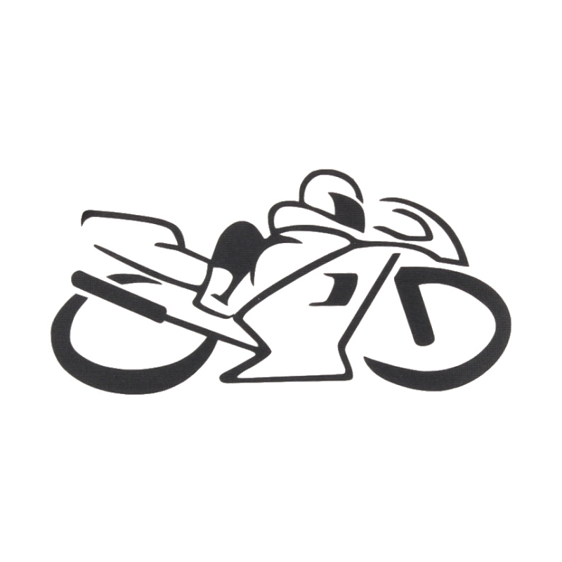 Kerékpár sziluett matrica fekete