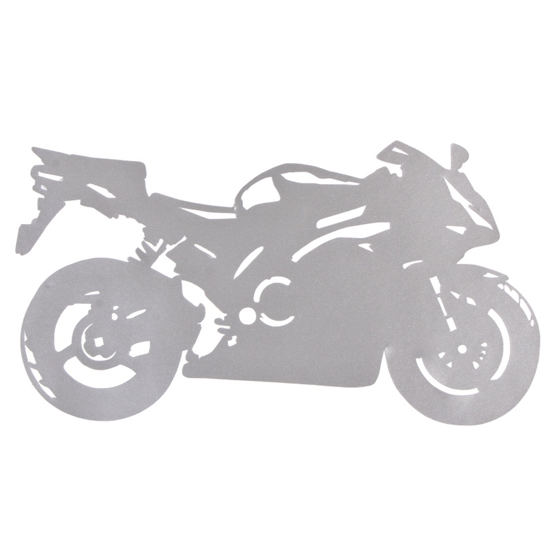 Sport Bike sziluett matrica ezüst