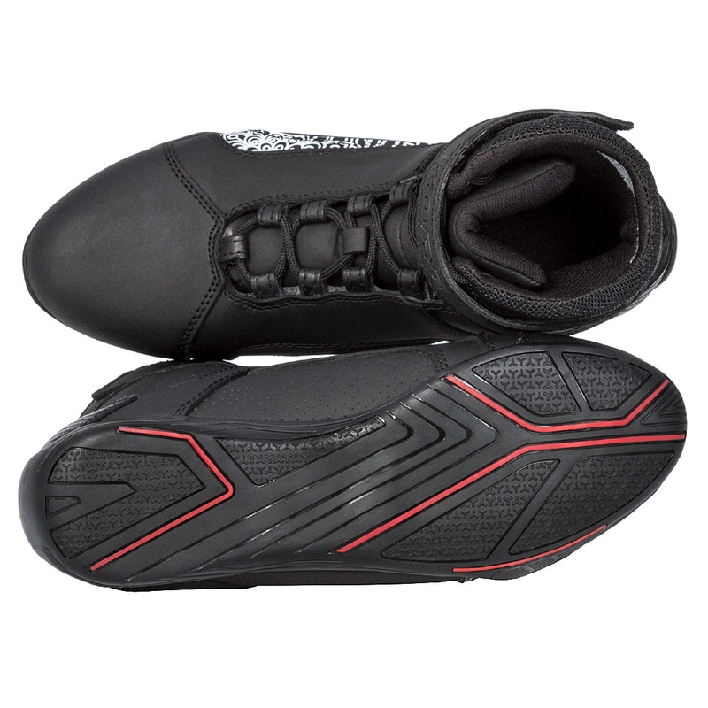 Kore Velcro 2.0 női motoros bokacipő fekete-fehér