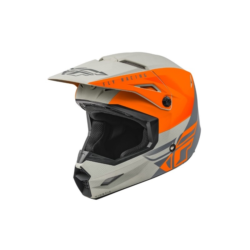 Motocross sisak FLY Racing Kinetic Egyenes narancssárga-szürke kiárusítás