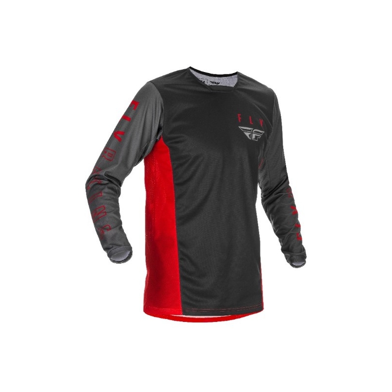 Motocross Jersey FLY Racing Kinetic K121 2021 Piros-szürke-fekete akció kiárusítás