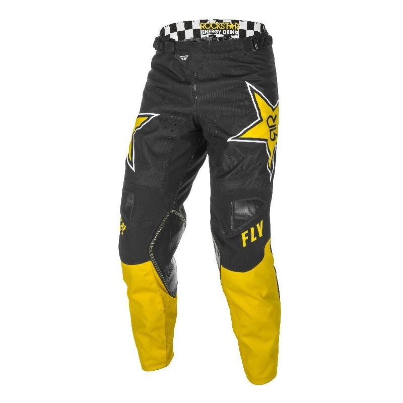 Motocross Pants FLY Racing Kinetic Rockstar 2021 sárga-fekete