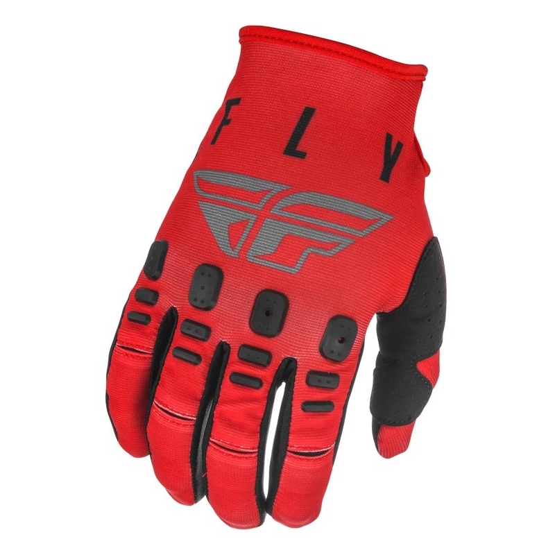 Motocross kesztyű FLY Racing Kinetic K121 piros-szürke-fekete