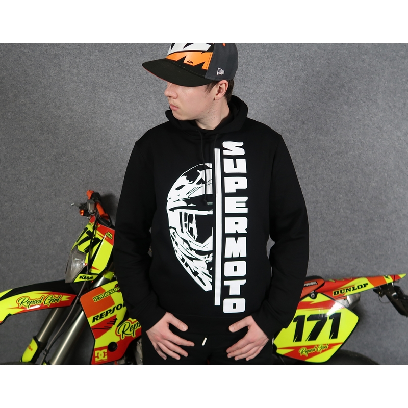Férfi pulóver SUPERMOTO fekete