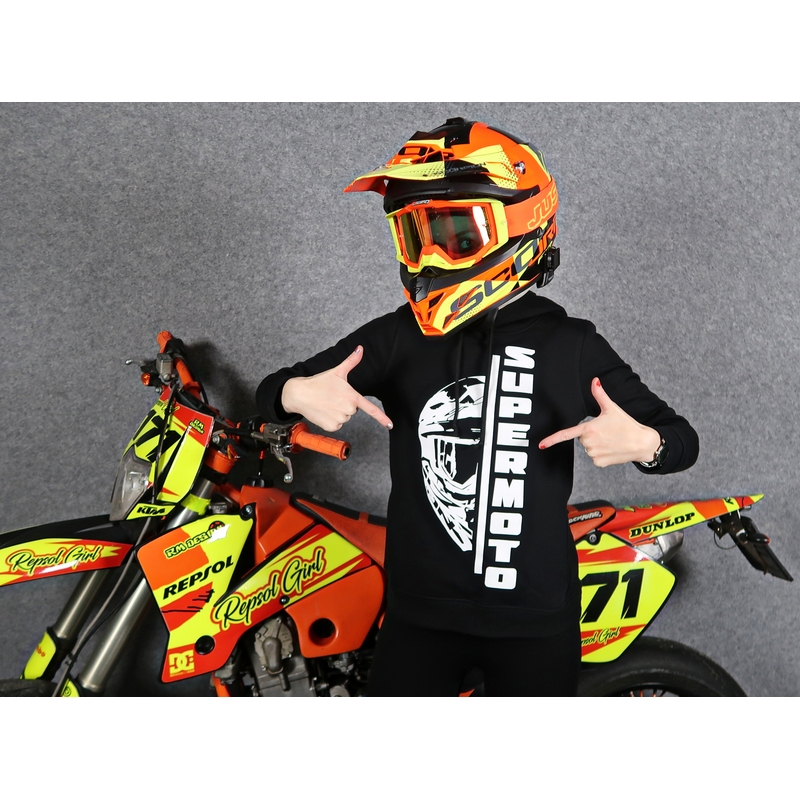 Női pulóver SUPERMOTO fekete kiárusítás
