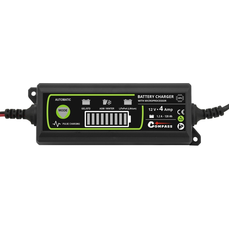 Akkumulátortöltő 12V 4A PB/GEL/AGM/LiFePO4