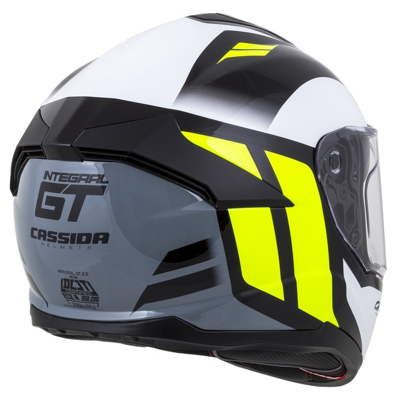 Integrált sisak Cassida Integral GT 2.0 Ikon Fekete-Fehér-Szürke-Fluo Sárga