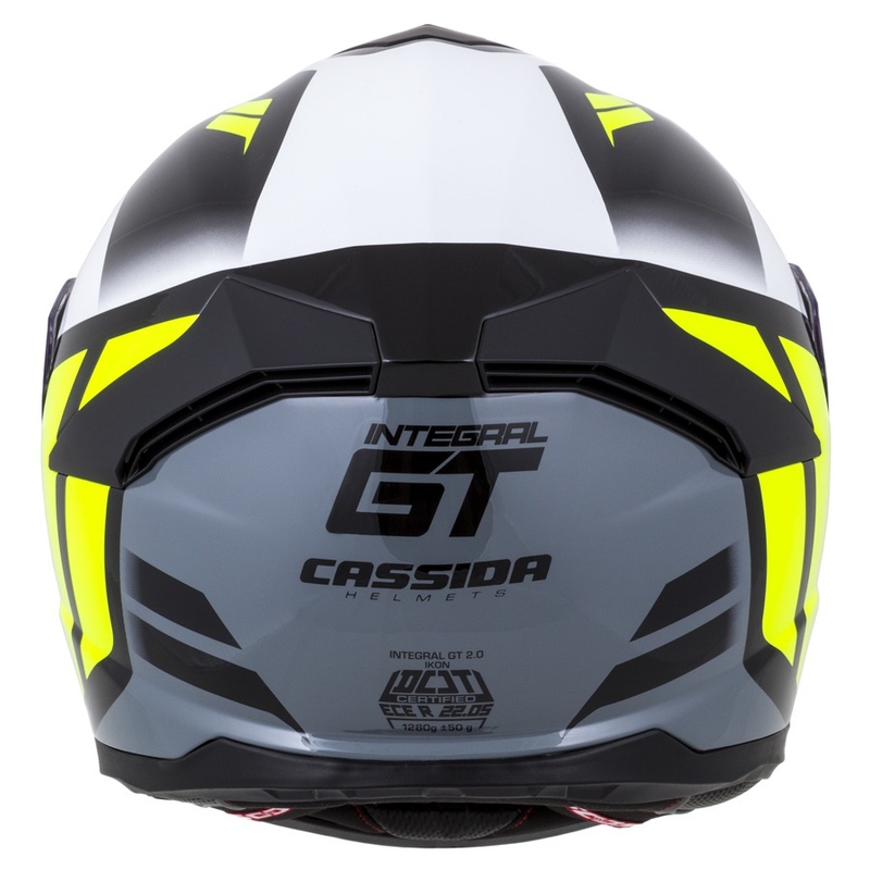 Integrált sisak Cassida Integral GT 2.0 Ikon Fekete-Fehér-Szürke-Fluo Sárga