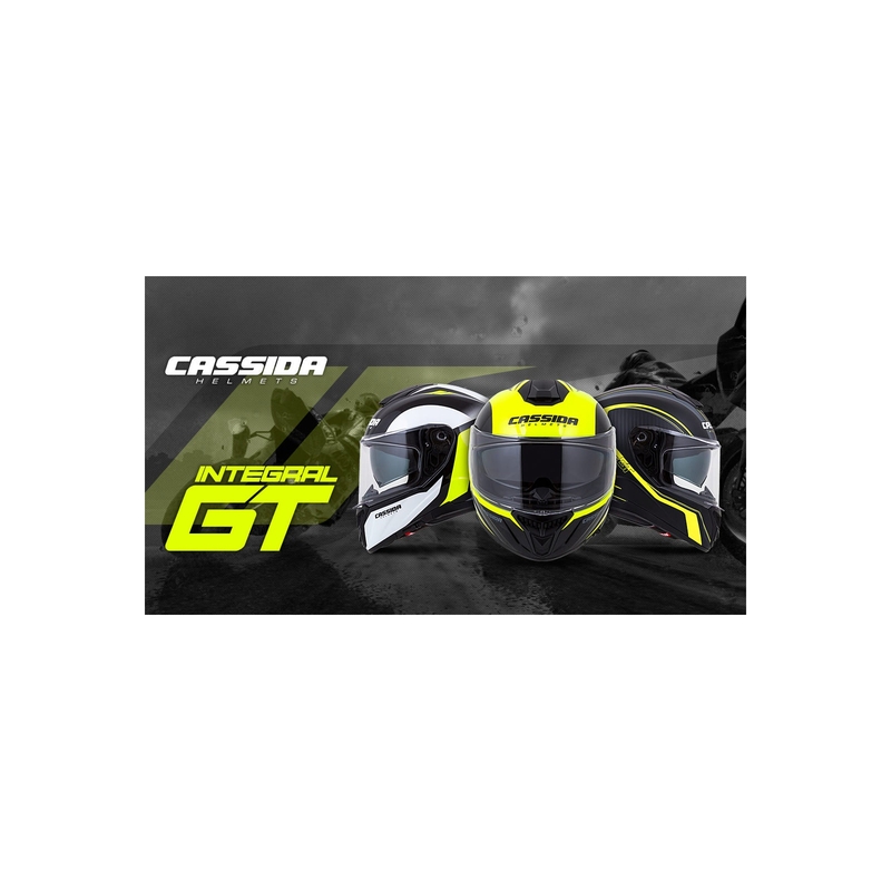 Integrált sisak Cassida Integral GT 2.0 Ikon Fekete-Fehér-Szürke-Fluo Sárga