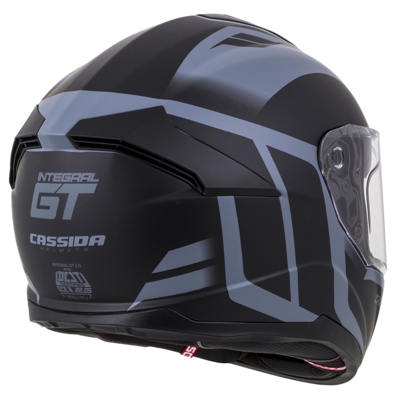 Zárt sisak Cassida Integral GT 2.0 Ikon fekete-szürke kiárusítás