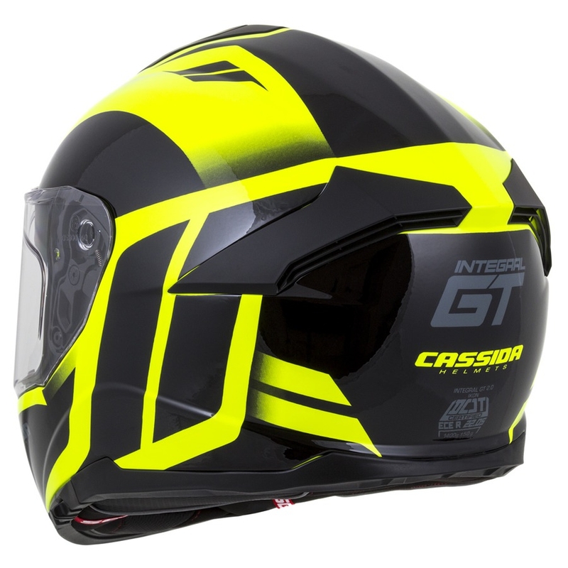 Integrált sisak Cassida Integral GT 2.0 Ikon fekete-fluo sárga