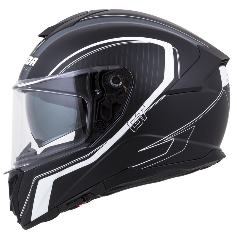 Zárt sisak Cassida Integral GT 2.0 Reptyl fekete-fehér kiárusítás