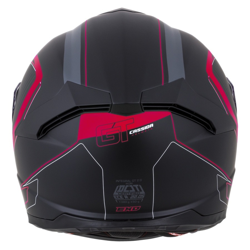 Integrált sisak Cassida Integral GT 2.0 Reptyl fekete-szürke-fluo piros