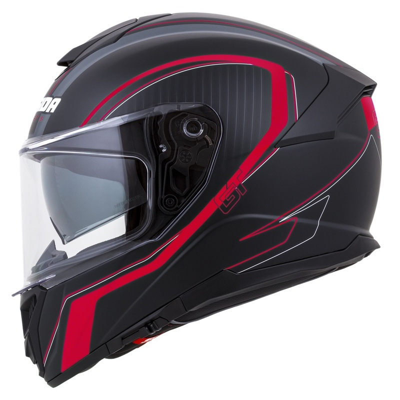 Integrált sisak Cassida Integral GT 2.0 Reptyl fekete-szürke-fluo piros