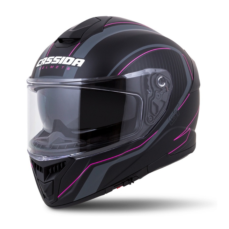 Integrált sisak Cassida Integral GT 2.0 Reptyl fekete-szürke-rózsaszín