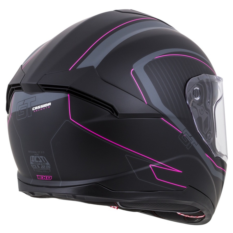 Integrált sisak Cassida Integral GT 2.0 Reptyl fekete-szürke-rózsaszín