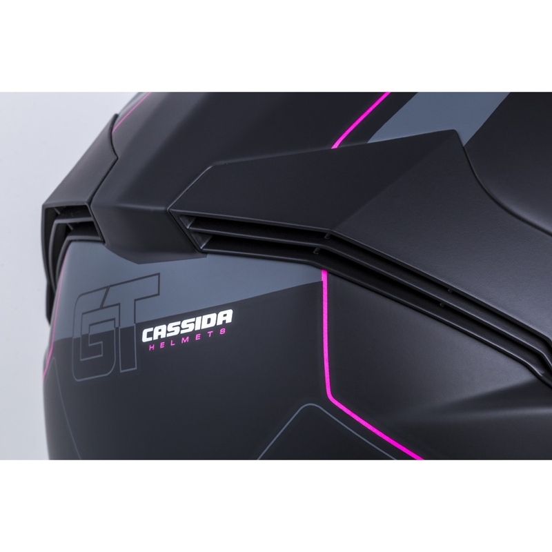 Integrált sisak Cassida Integral GT 2.0 Reptyl fekete-szürke-rózsaszín