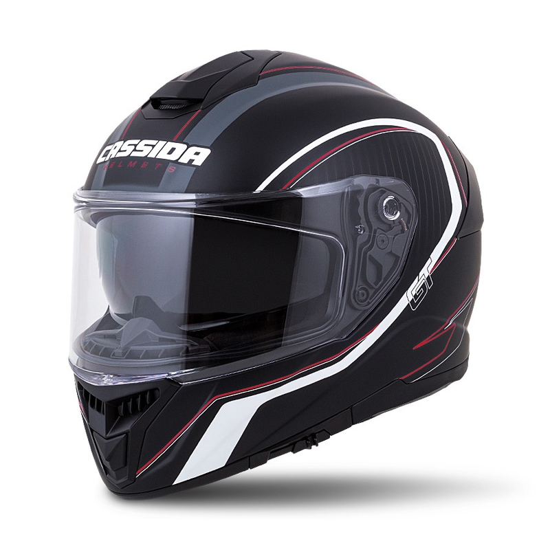 Integrált sisak Cassida Integral GT 2.0 Reptyl fekete-szürke-fehér-piros