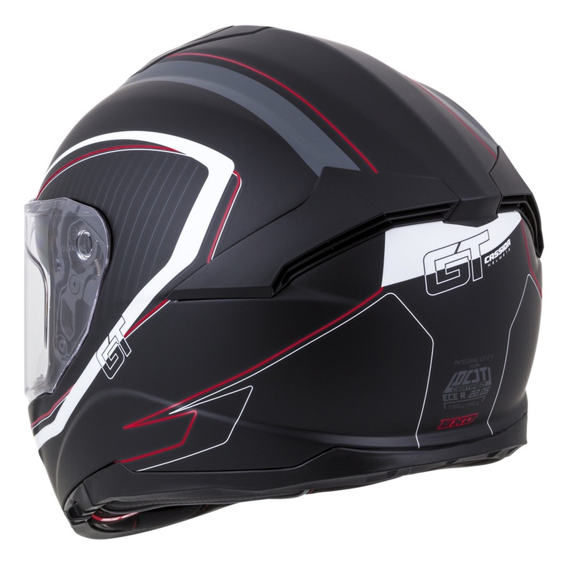 Integrált sisak Cassida Integral GT 2.0 Reptyl fekete-szürke-fehér-piros