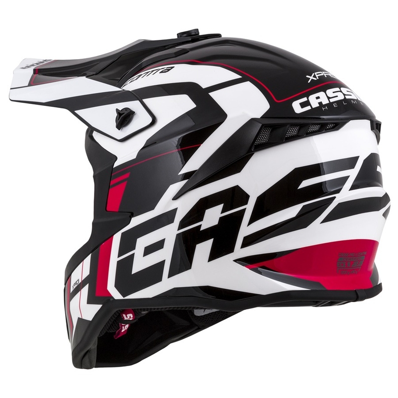 Motocross sisak Cassida Cross Pro II Contra fehér-piros-fekete