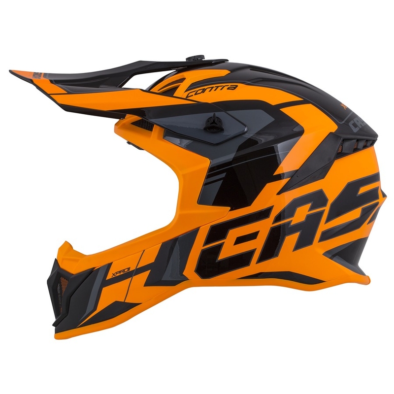 Motocross sisak Cassida Cross Pro II Contra narancs-fekete-szürke