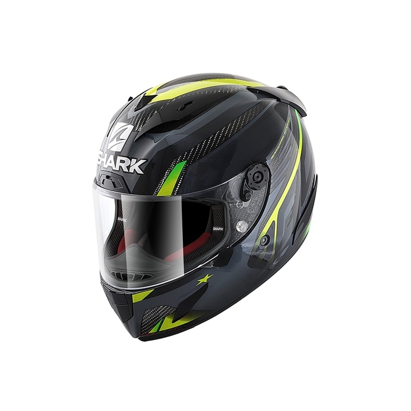 Integrált sisak SHARK RACE R-PRO CARBON Aspy szürke-fluo sárga