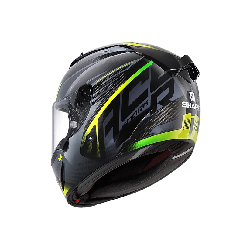 Integrált sisak SHARK RACE R-PRO CARBON Aspy szürke-fluo sárga