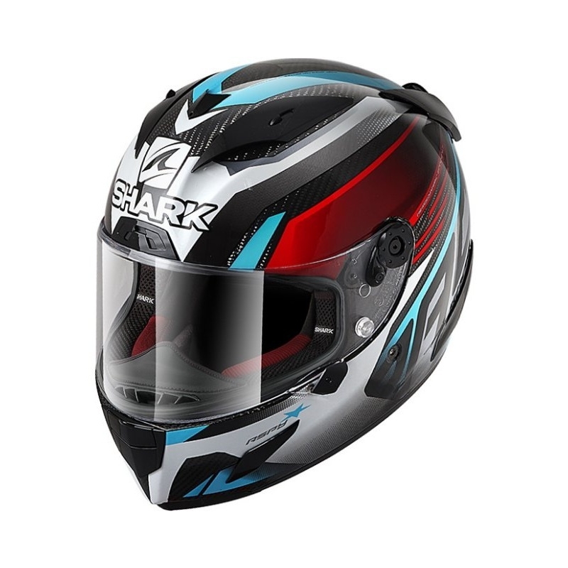 Integrált sisak SHARK RACE R-PRO CARBON Aspy szürke-kék-piros