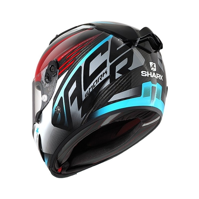 Integrált sisak SHARK RACE R-PRO CARBON Aspy szürke-kék-piros