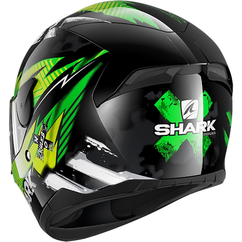 Zárt sisak SHARK D-SKWAL 2 Penxa fekete-fehér-neon zöld kiárusítás