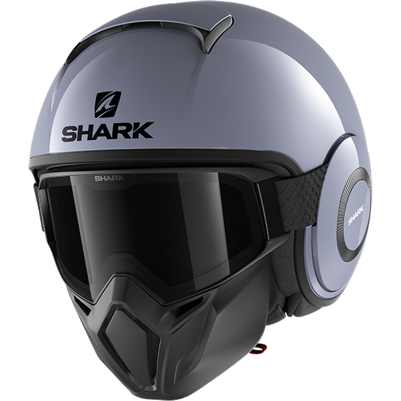Nyitott sisak SHARK STREET-DRAK Üres szürke