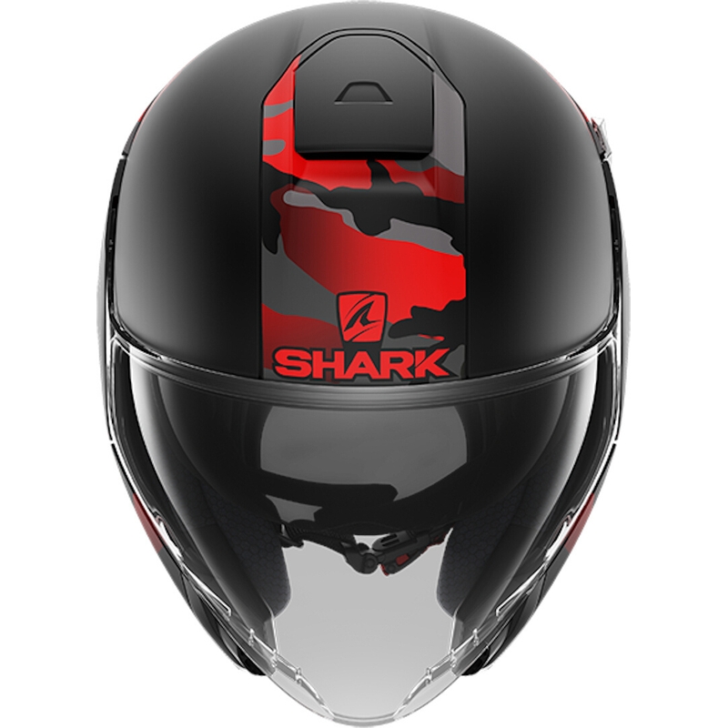 Shark CITYCRUISER Genome Nyitott sisak Fekete-Piros kiárusítás