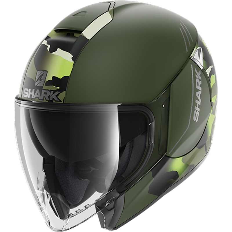 Nyitott sisak SHARK CITYCRUISER Genome zöld
