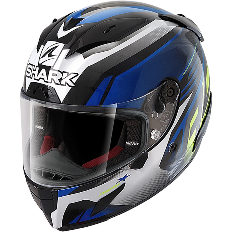 Integrált sisak SHARK RACE R-PRO Aspy fekete-kék-fluo sárga